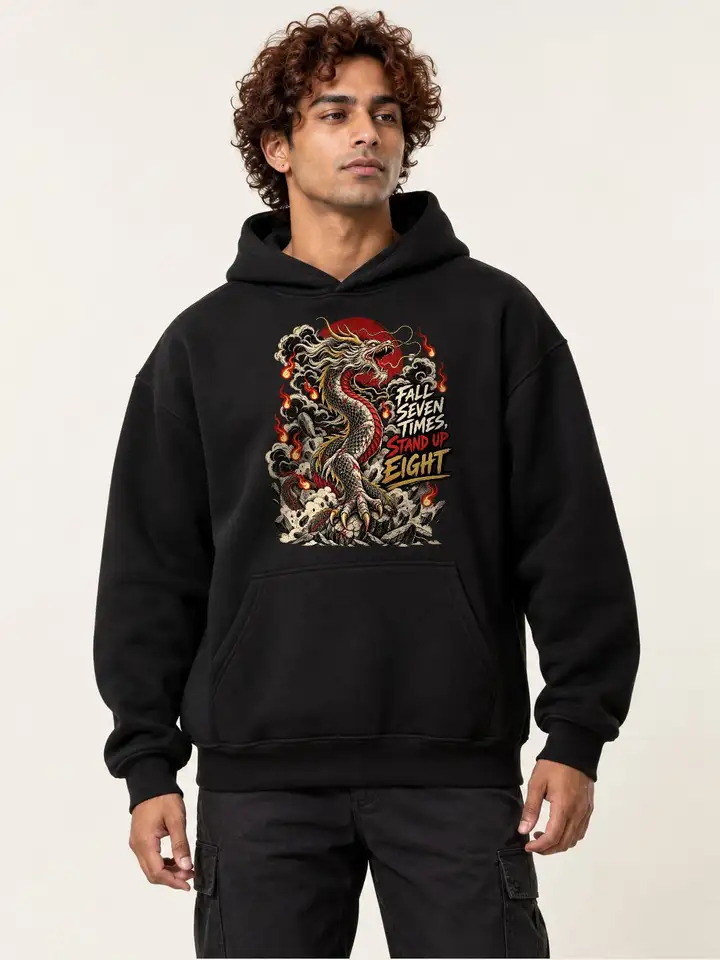Fall Seven Times Stand Up Eight Hoodie