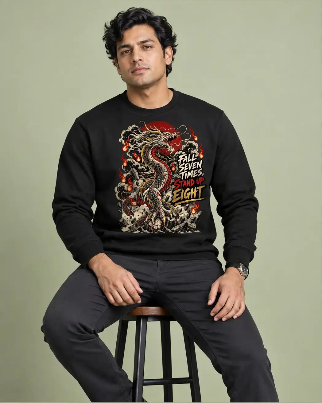 Fall Seven Times Stand Up Eight Sweatshirt