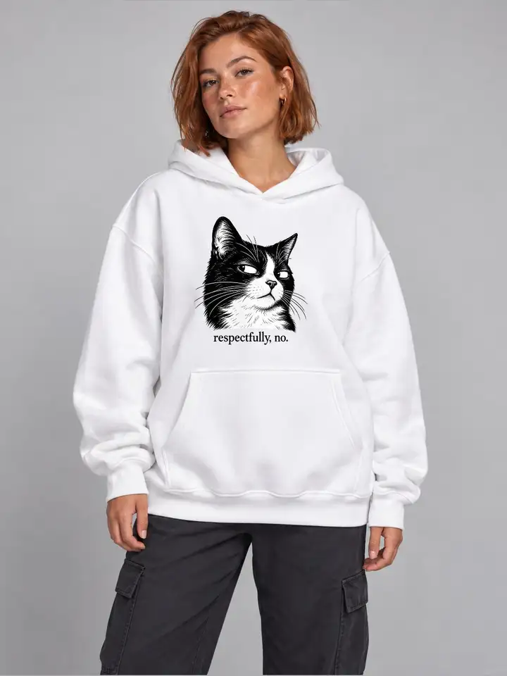 Side Eye Cat Hoodie
