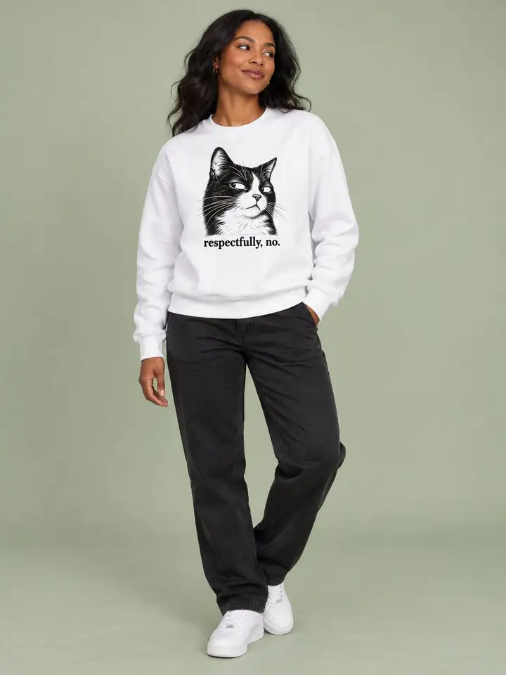 Side Eye Cat Sweatshirt